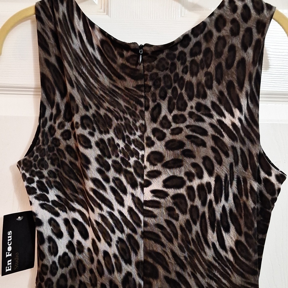 Enfocus Studio Animal print jumpsuit.Sz.100 Black Green - Picture 8 of 14